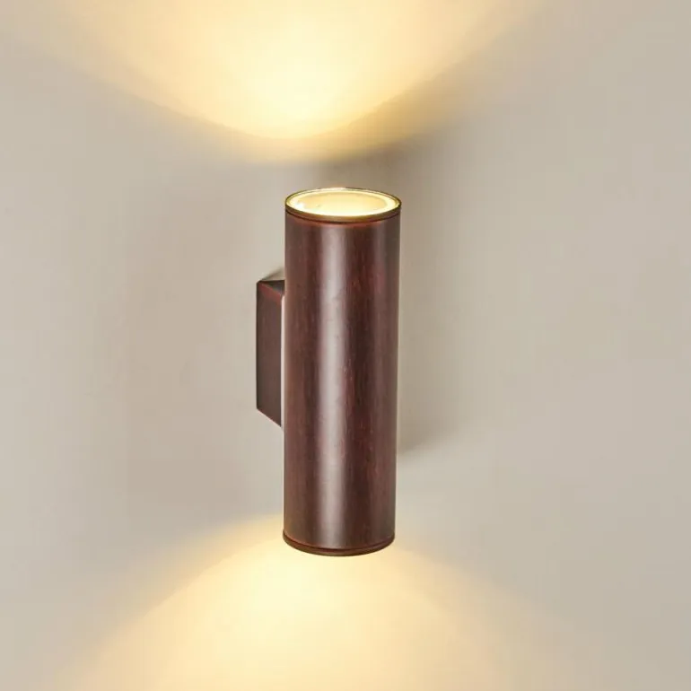 Applique murale d'extérieur Brachy LED Rouge, Noir, 2 lumières