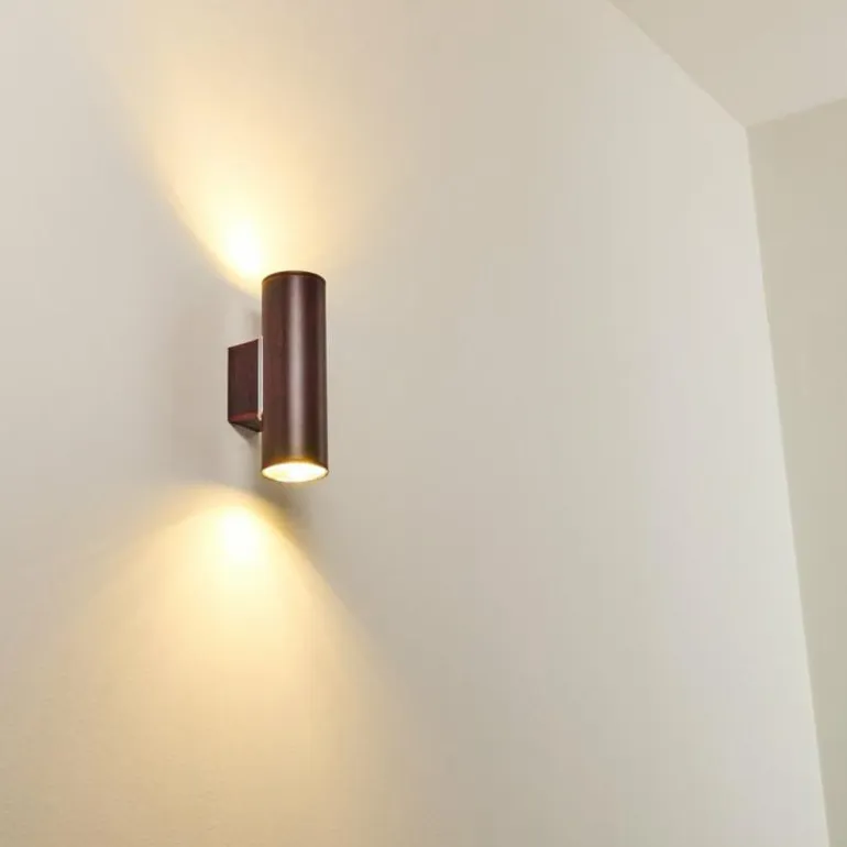 Applique murale d'extérieur Brachy LED Rouge, Noir, 2 lumières
