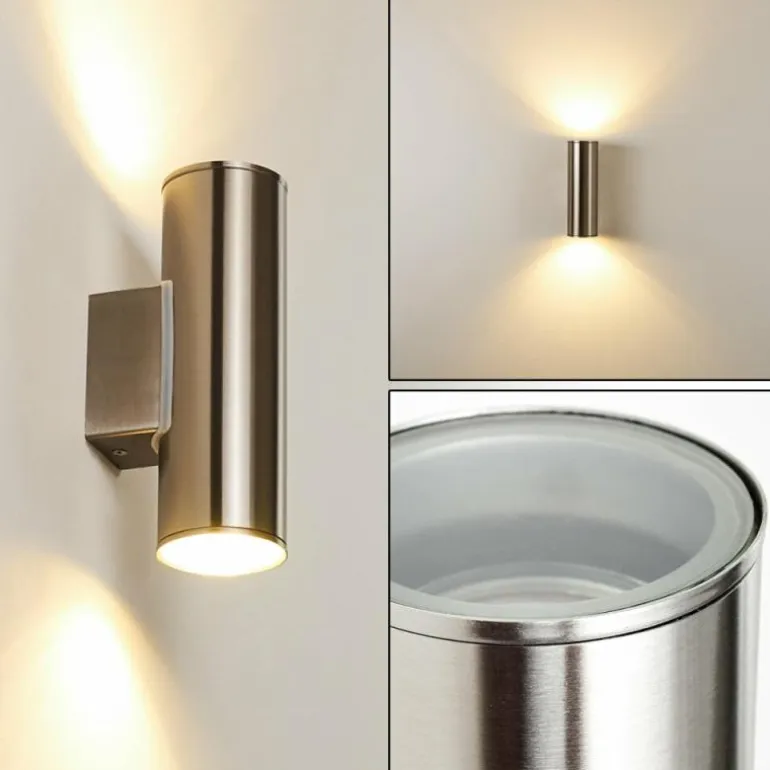 Applique murale d'extérieur Brachy LED Acier inoxydable, 2 lumières