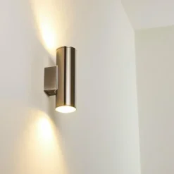 Applique murale d'extérieur Brachy LED Acier inoxydable, 2 lumières