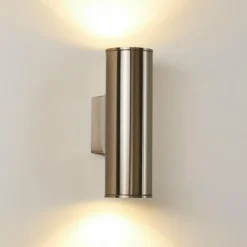 Applique murale d'extérieur Brachy LED Acier inoxydable, 2 lumières