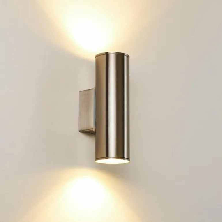 Applique murale d'extérieur Brachy LED Acier inoxydable, 2 lumières