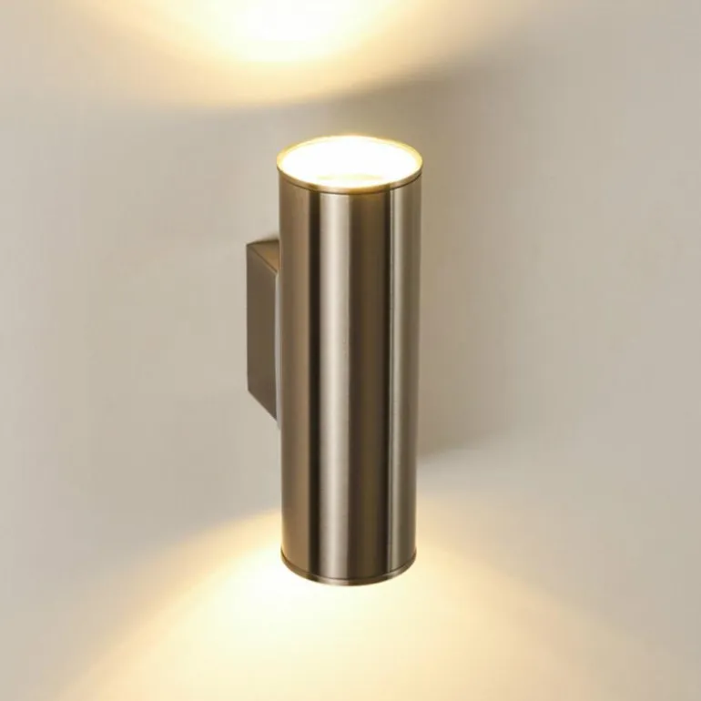 Applique murale d'extérieur Brachy LED Acier inoxydable, 2 lumières