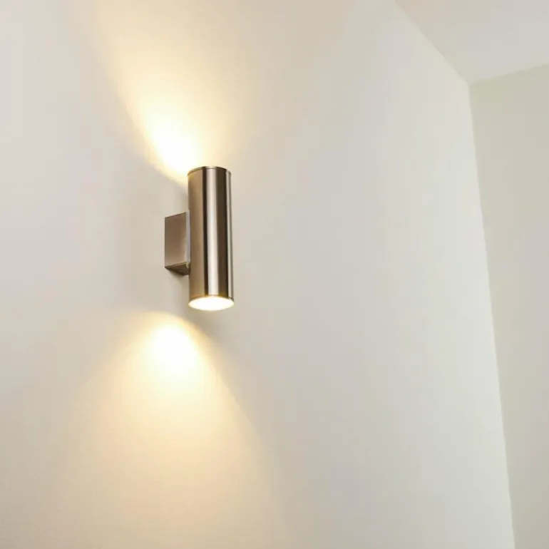 Applique murale d'extérieur Brachy LED Acier inoxydable, 2 lumières