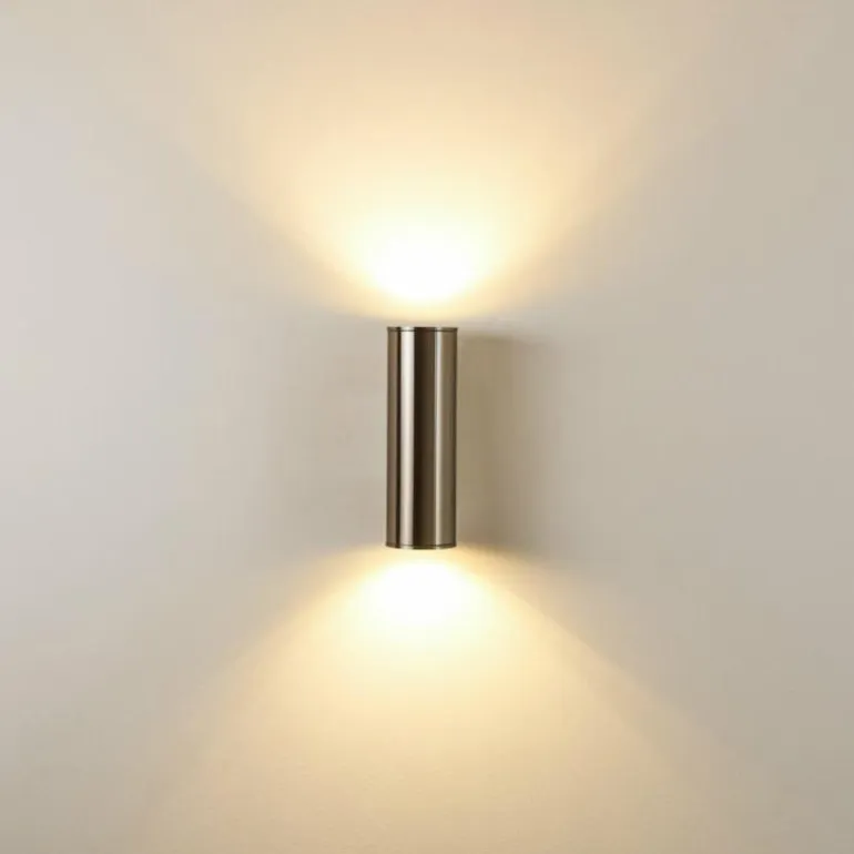 Applique murale d'extérieur Brachy LED Acier inoxydable, 2 lumières