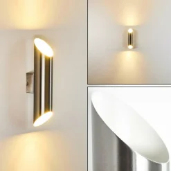 Applique murale d'extérieur Saulcy LED Acier inoxydable, 2 lumières