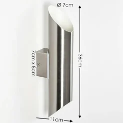 Applique murale d'extérieur Saulcy LED Acier inoxydable, 2 lumières