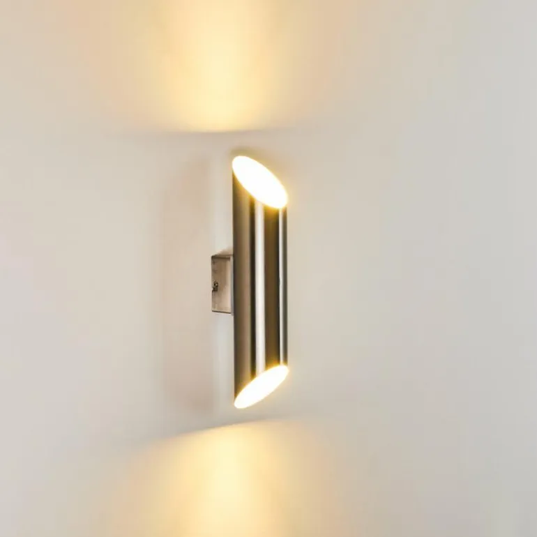 Applique murale d'extérieur Saulcy LED Acier inoxydable, 2 lumières
