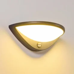 Applique murale d'extérieur Carano LED Noir, 1 lumière, Détecteur de mouvement