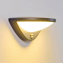 Applique murale d'extérieur Carano LED Noir, 1 lumière, Détecteur de mouvement