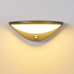 Applique murale d'extérieur Carano LED Noir, 1 lumière, Détecteur de mouvement