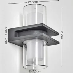 Applique murale d'extérieur Kekenis LED Anthracite, 1 lumière