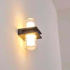 Applique murale d'extérieur Kekenis LED Anthracite, 1 lumière
