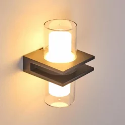Applique murale d'extérieur Kekenis LED Anthracite, 1 lumière