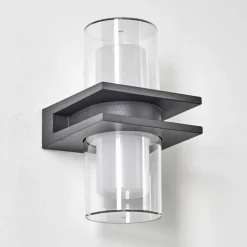 Applique murale d'extérieur Kekenis LED Anthracite, 1 lumière