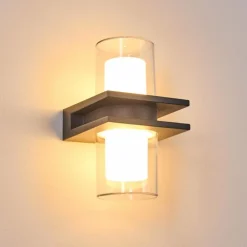 Applique murale d'extérieur Kekenis LED Anthracite, 1 lumière