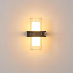 Applique murale d'extérieur Kekenis LED Anthracite, 1 lumière