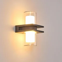 Applique murale d'extérieur Kekenis LED Anthracite, 1 lumière