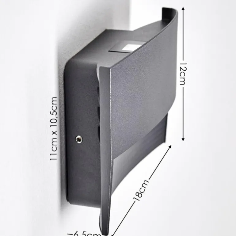 Applique murale d'extérieur Romo LED Anthracite, 1 lumière