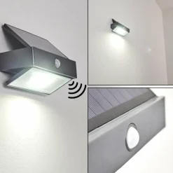 Applique murale d'extérieur Wiborg LED Anthracite, 1 lumière, Détecteur de mouvement