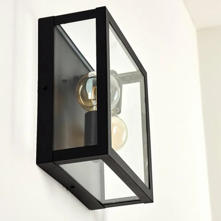 Applique murale d'extérieur Caudry Noir, 2 lumières