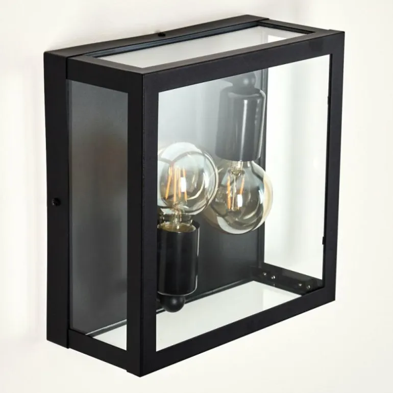 Applique murale d'extérieur Caudry Noir, 2 lumières