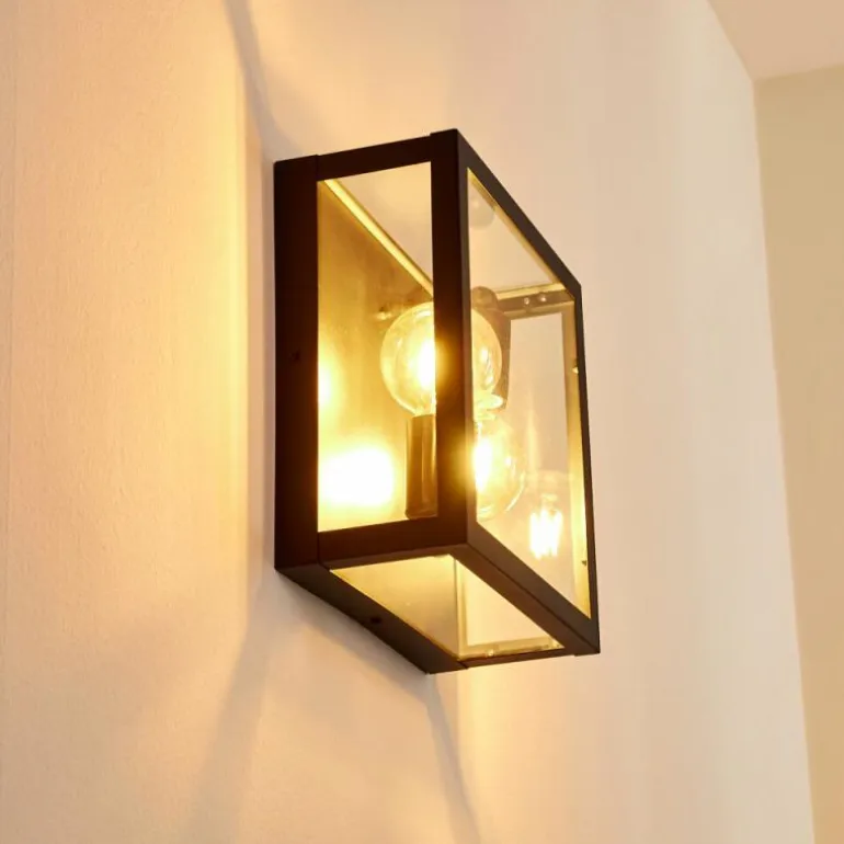 Applique murale d'extérieur Caudry Noir, 2 lumières