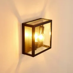 Applique murale d'extérieur Caudry Noir, 2 lumières