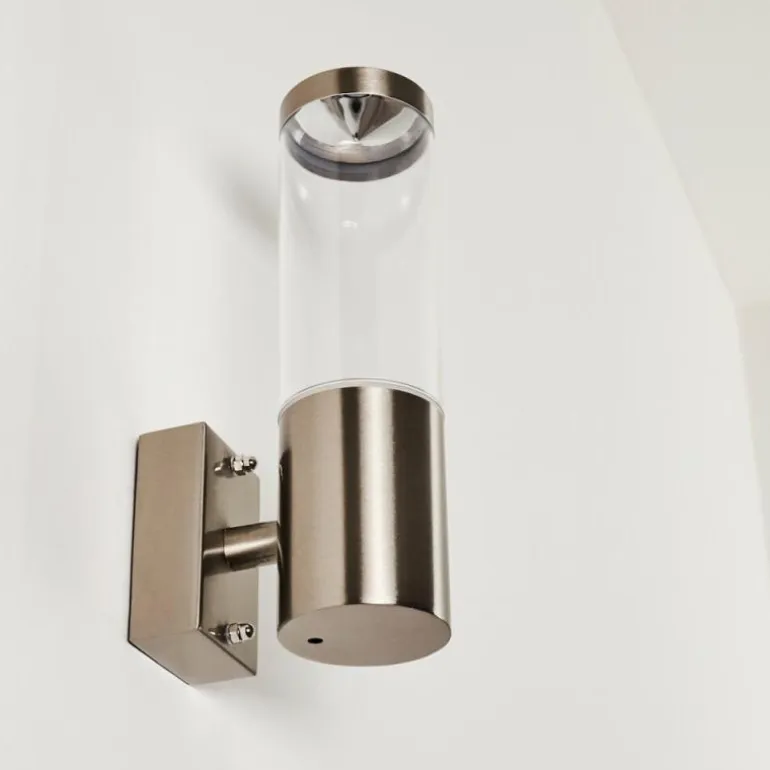 Applique murale d'extérieur Noreaz Chrome, 1 lumière