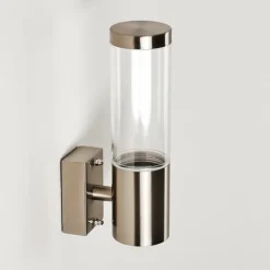 Applique murale d'extérieur Noreaz Chrome, 1 lumière