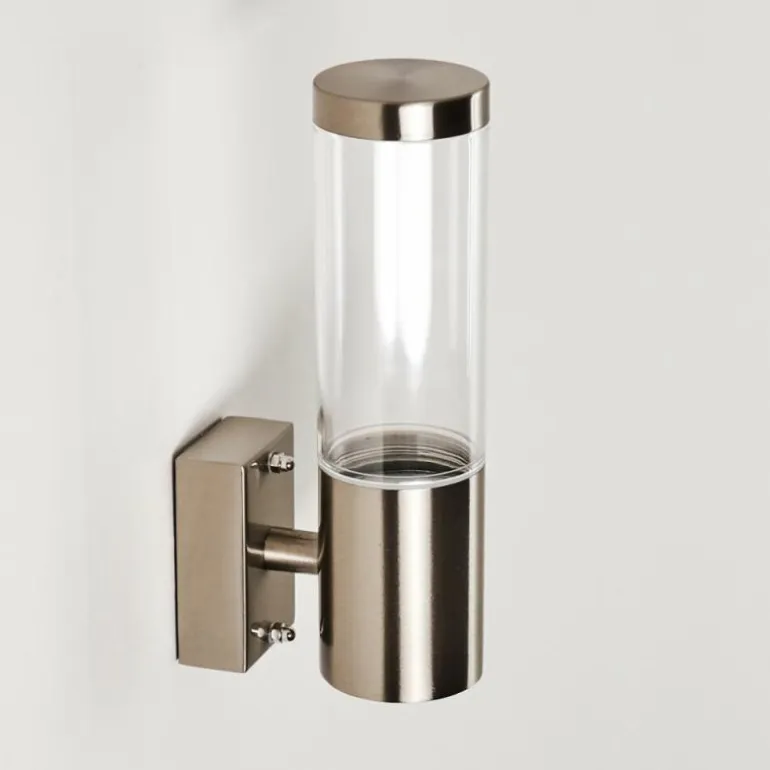 Applique murale d'extérieur Noreaz Chrome, 1 lumière