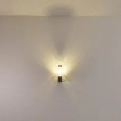 Applique murale d'extérieur Noreaz Chrome, 1 lumière