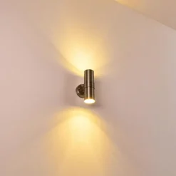 Applique murale d'extérieur Satava LED Chrome, 1 lumière