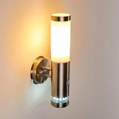 Applique murale d'extérieur Walise Acier inoxydable, 1 lumière, Détecteur de mouvement
