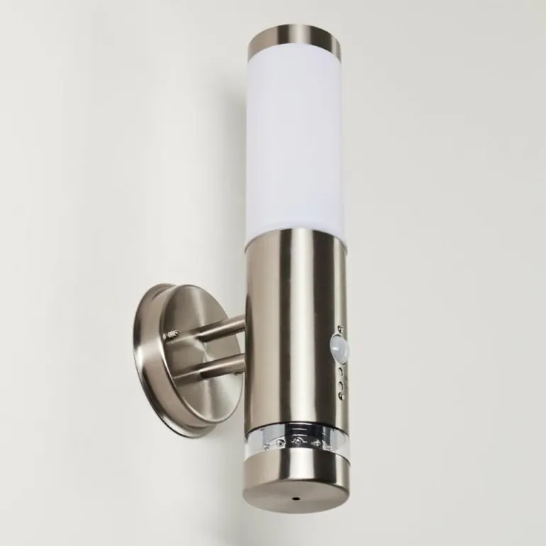 Applique murale d'extérieur Walise Acier inoxydable, 1 lumière, Détecteur de mouvement