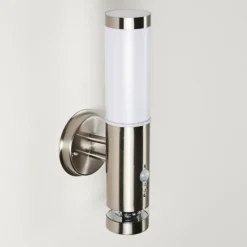Applique murale d'extérieur Walise Acier inoxydable, 1 lumière, Détecteur de mouvement
