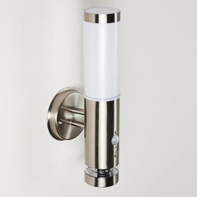 Applique murale d'extérieur Walise Acier inoxydable, 1 lumière, Détecteur de mouvement