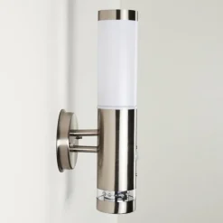 Applique murale d'extérieur Walise Acier inoxydable, 1 lumière, Détecteur de mouvement