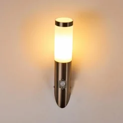 Applique murale d'extérieur Norburg Acier inoxydable, 1 lumière, Détecteur de mouvement