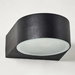 Applique murale d'extérieur Haderslev Noir, 1 lumière