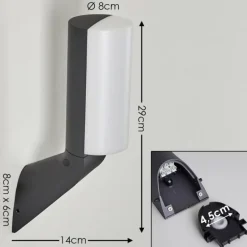 Applique murale d'extérieur Bovlund LED Noir, 1 lumière