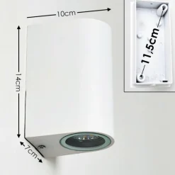 Applique murale d'extérieur Pailly LED Blanc, 2 lumières