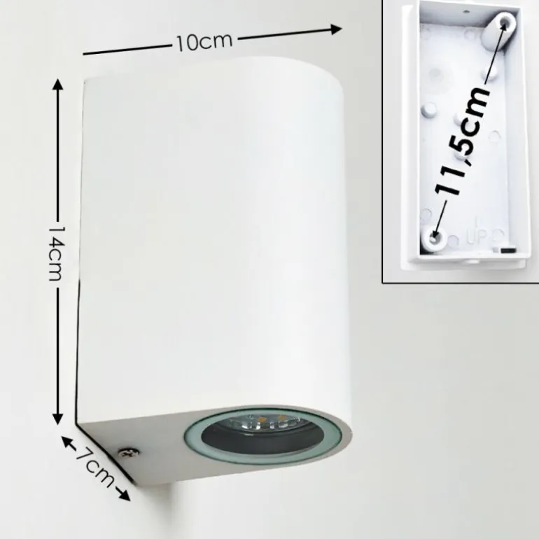 Applique murale d'extérieur Pailly LED Blanc, 2 lumières