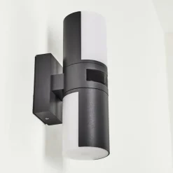 Applique murale d'extérieur Baulund LED Anthracite, 1 lumière, Détecteur de mouvement