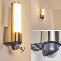Applique murale d'extérieur Vasön LED Acier inoxydable, 1 lumière, Détecteur de mouvement