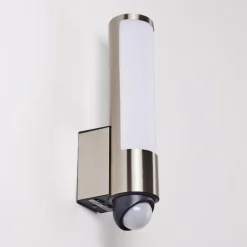 Applique murale d'extérieur Vasön LED Acier inoxydable, 1 lumière, Détecteur de mouvement