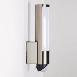 Applique murale d'extérieur Vasön LED Acier inoxydable, 1 lumière, Détecteur de mouvement