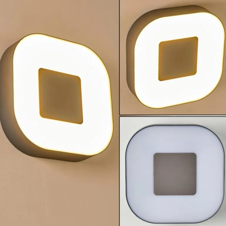 Applique murale d'extérieur Feldsted LED Argenté, 1 lumière, Changeur de couleurs