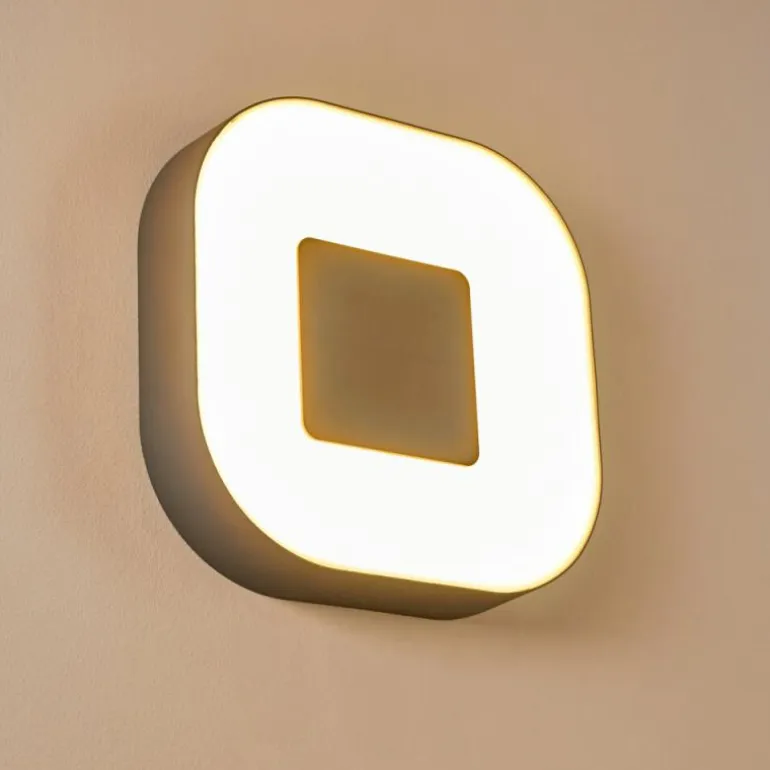 Applique murale d'extérieur Feldsted LED Argenté, 1 lumière, Changeur de couleurs