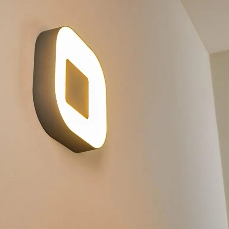 Applique murale d'extérieur Feldsted LED Argenté, 1 lumière, Changeur de couleurs
